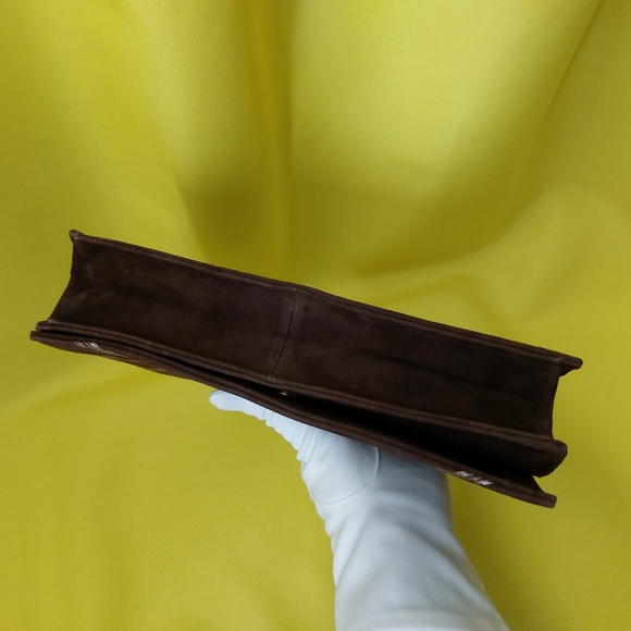 Vintage Crossbody Bag Brown Surde Purse by UNGARO Parallele Paris 1980s - Picture 9 of 16